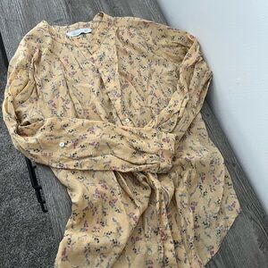 Floral Button Down Shirt - Yellow